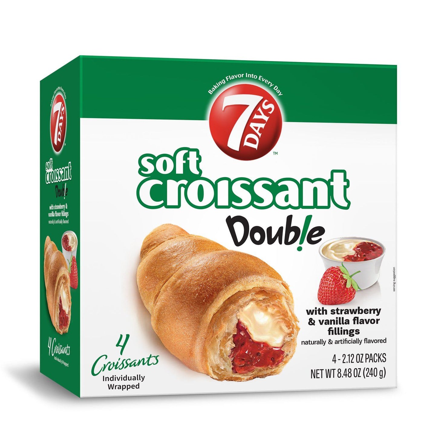 7 Days Soft Croissant 7 Days Stawberry & Vanilla 8.48 Ounce