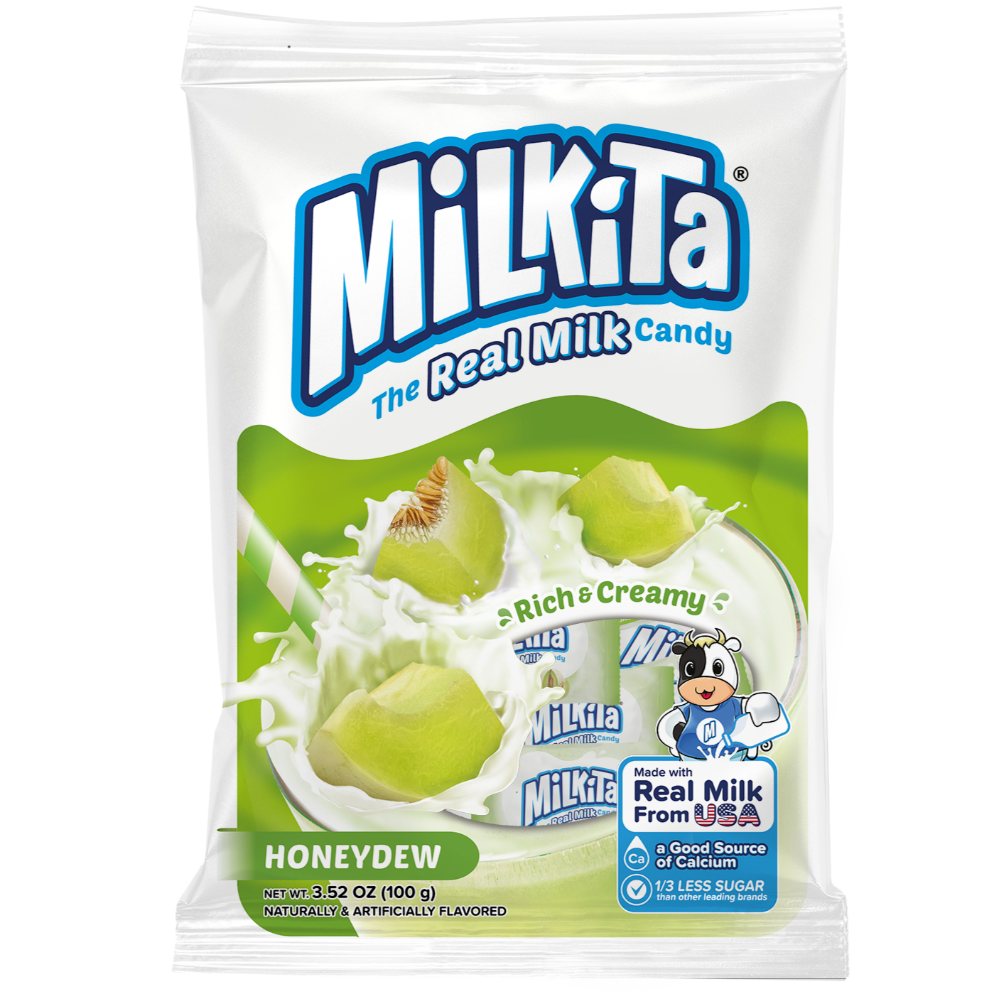 Milkita Melon Milky Creamy Chewy Soft Candy
