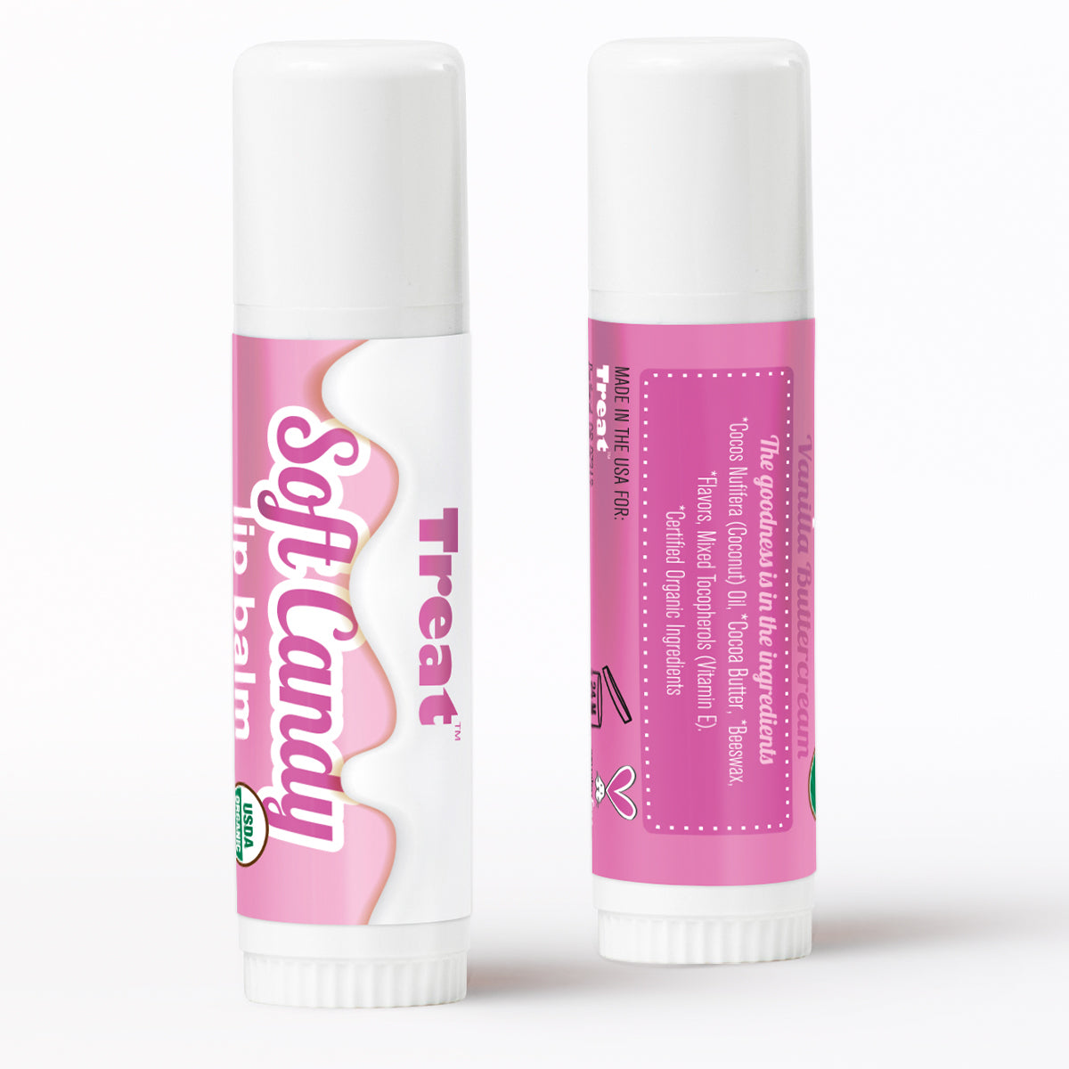 Soft Candy Vanilla Buttercream Jumbo Organic Lip Balm