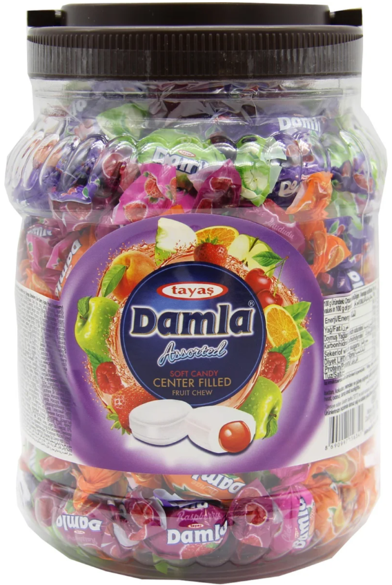 Damla Center Filled Soft Candy (Tayas) 850g (29.98 oz)
