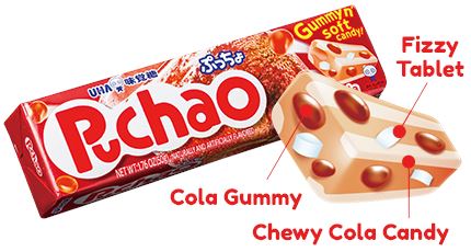 Puchao Gummy n' Soft Candy Puchao Cola 1.76 Ounce
