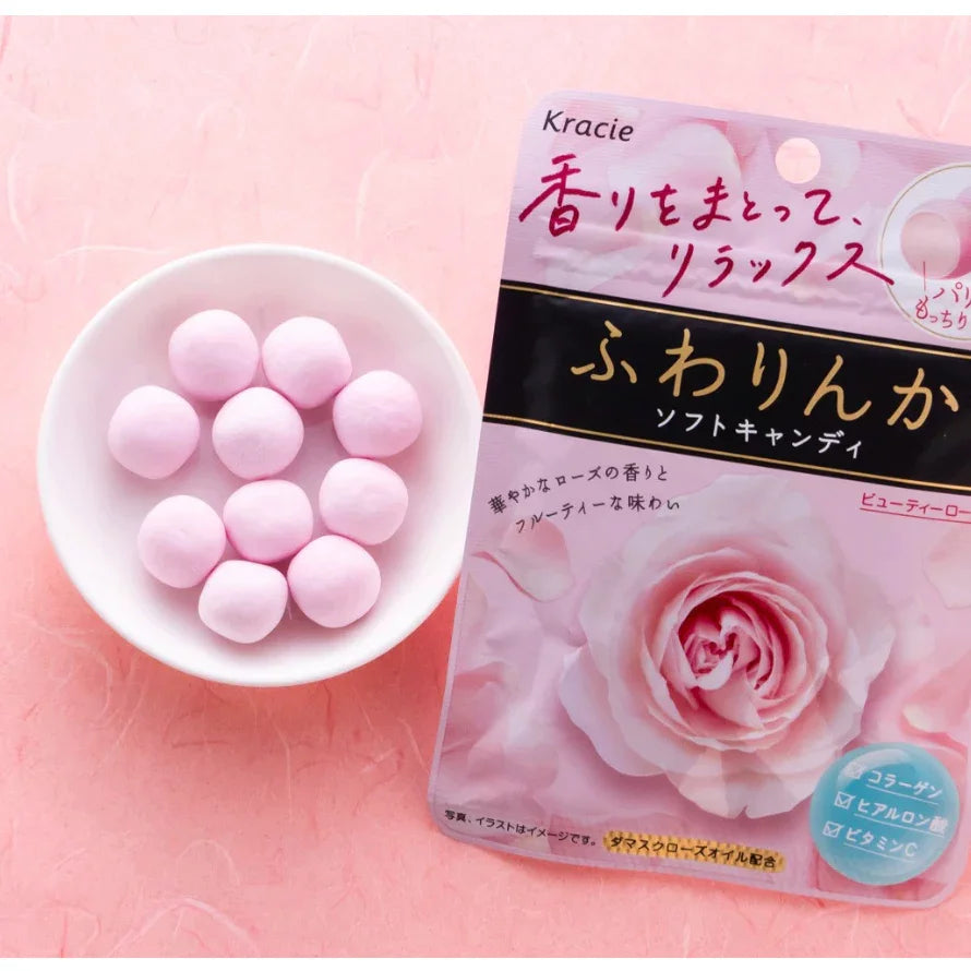 Kracie Fuwarinka Beauty Soft Candy Fruity Rose Flavor 35g