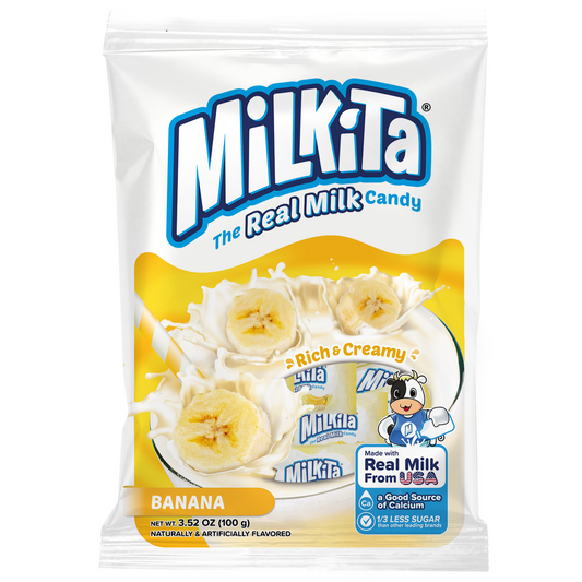 Milkita Banana Milky Creamy Chewy Soft Candy